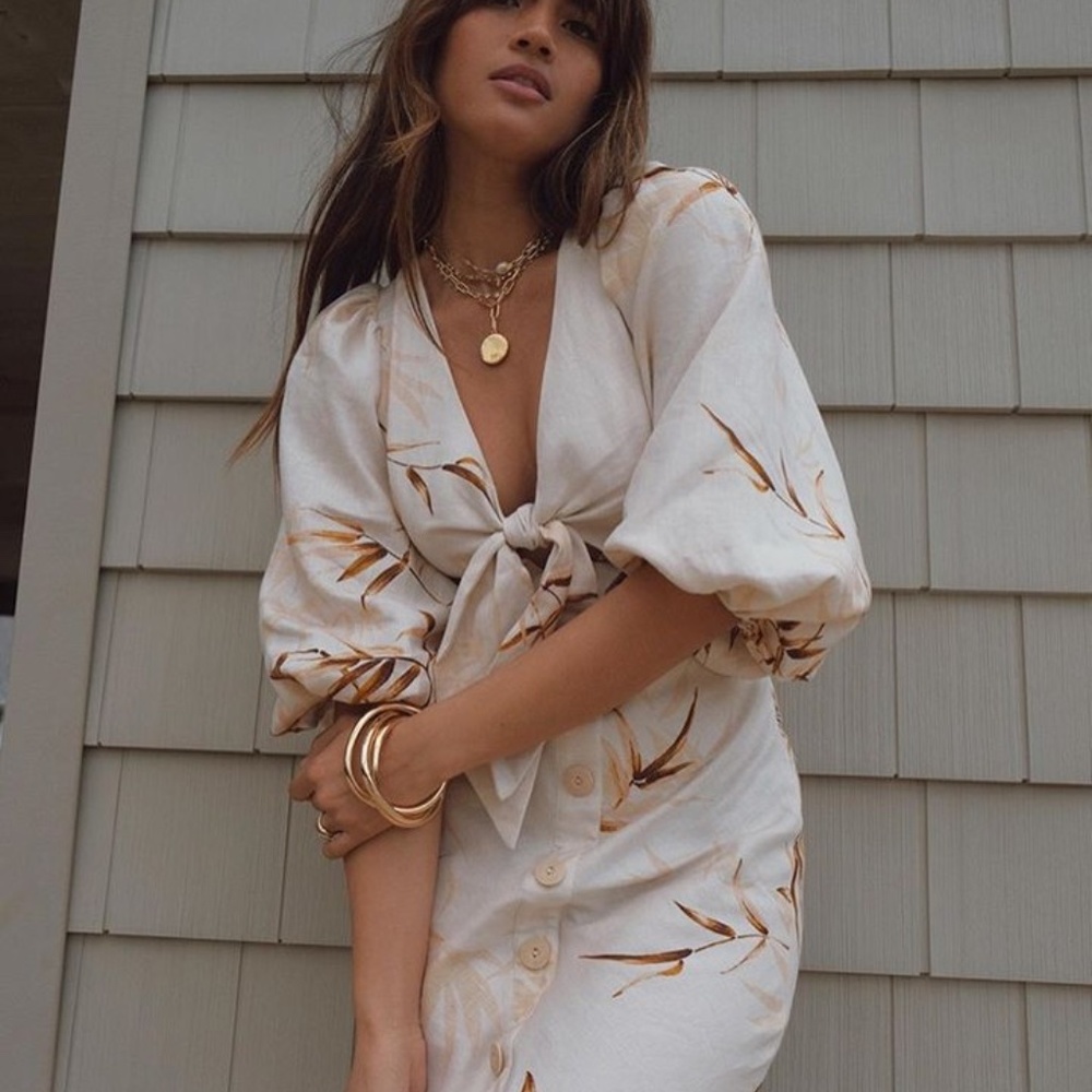Shona Joy Linen Dress NWT